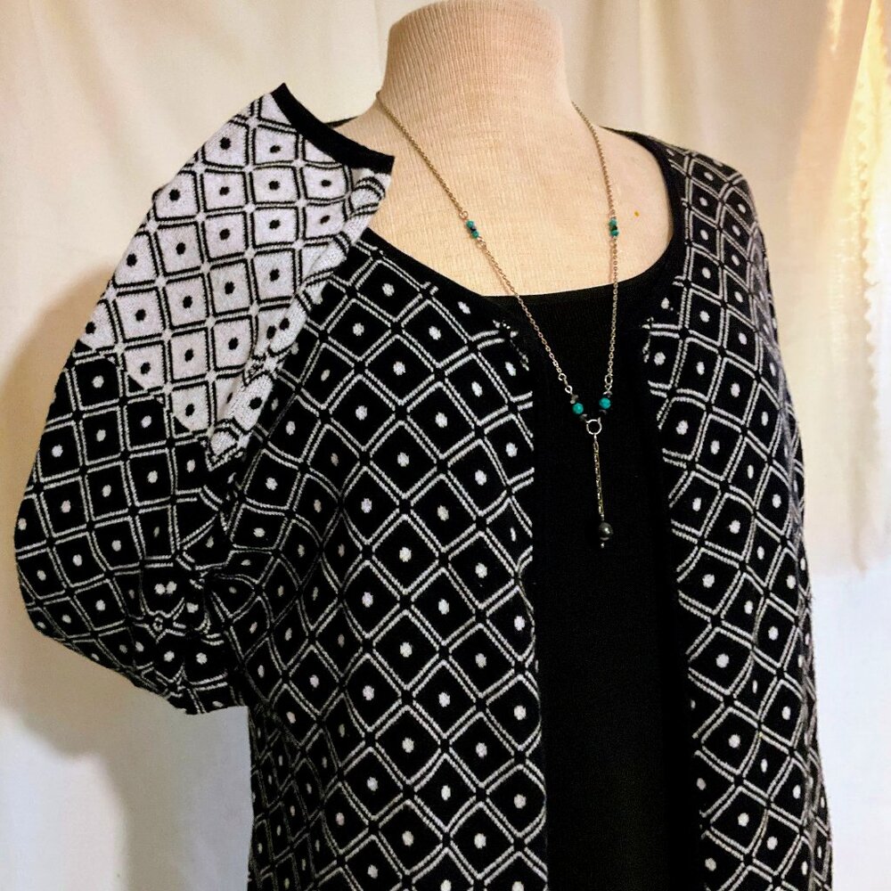 Eye-Catching! Chicos Geometric Patterned Shrug - image 1